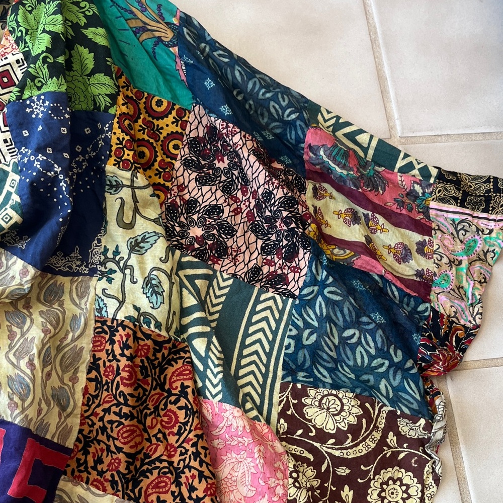 GYPSY ROSE HANDMADE Bohemian Patchwork Maxi Skirt NWT, Hippie - Picture 4 of 12